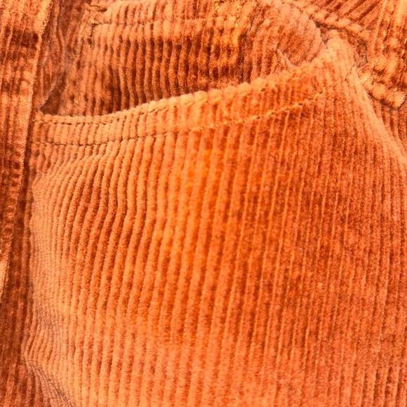 RAG POETS WOMENS SIZE 25 WAIST CROPPED CORDUROY PANTS RUST COLOR - Picture 4 of 16